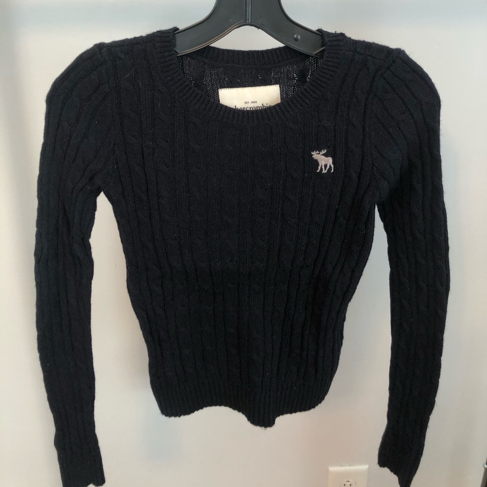 Abercrombie navy knit sweater - Girl’s Large